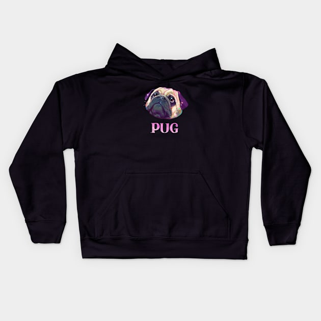 Sparkly Pug Kids Hoodie by You Miichi